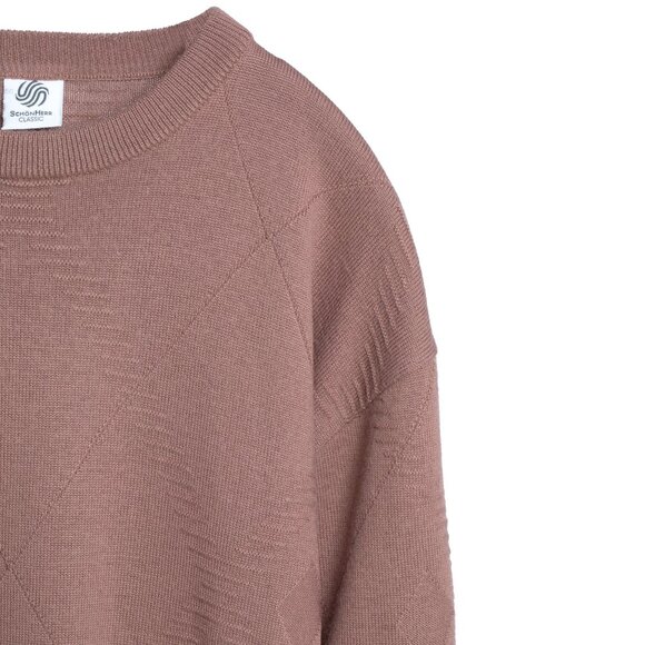 SchönHerr (Germany) Argyle Pattern Knit Schurwolle Blend Jumper Rhodanite : L - Picture 3 of 5